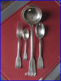 ++531.21 Menagere 37 Pieces En Metal Argente Orfevre O. L. Modele Uniplat