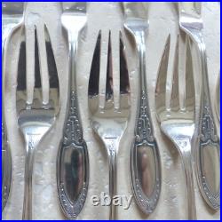 6 COUVERTS A POISSON ERCUIS modèle EMPIRE métal argenté (12 pièces) Lot 2