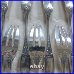 6 COUVERTS à POISSON ERCUIS modèle EMPIRE métal argenté (12 pièces) lot 1