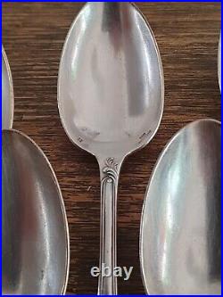 6 Cuillères à Soupe EN METAL ARGENTE CHRISTOFLE MODELE MARLY ANCIEN 1930's