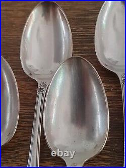 6 Cuillères à Soupe EN METAL ARGENTE CHRISTOFLE MODELE MARLY ANCIEN 1930's