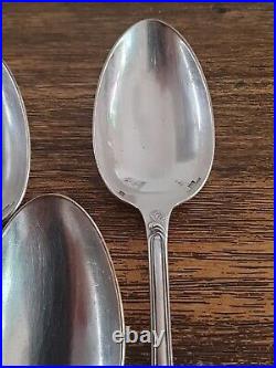 6 Cuillères à Soupe EN METAL ARGENTE CHRISTOFLE MODELE MARLY ANCIEN 1930's