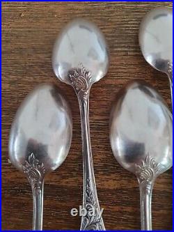 6 Cuillères à Soupe EN METAL ARGENTE CHRISTOFLE MODELE MARLY ANCIEN 1930's