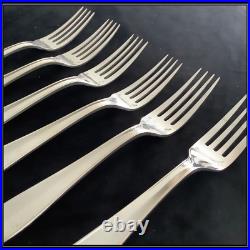 6 Fourchettes Entremet Christofle Modèle Altas Paquebot Normandie Métal argenté