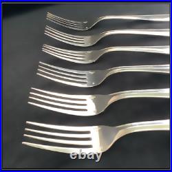 6 Fourchettes Entremet Christofle Modèle Altas Paquebot Normandie Métal argenté