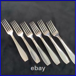 6 Fourchettes Entremet Christofle Modèle Altas Paquebot Normandie Métal argenté