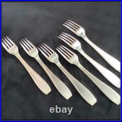 6 Fourchettes Entremet Christofle Modèle Altas Paquebot Normandie Métal argenté 6 Fourchettes Entremet Christofle Modèle Altas Paquebot Normandie Métal argenté