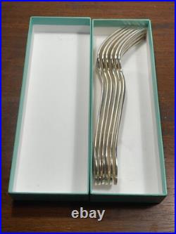6 Fourchettes Ercuis en Métal Argenté Modèle Pompadour avec Boite (10-21)