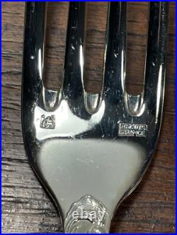 6 Fourchettes Ercuis en Métal Argenté Modèle Pompadour avec Boite (10-21)