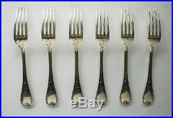 6 Fourchettes à dessert CHRISTOFLE modèle MARLY Métal argenté 6 dessert forks