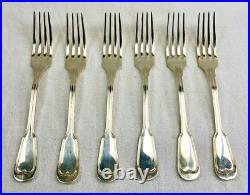 6 Grandes Fourchettes De Table 21 CM Ercuis Modèle Filet Chinon Métal Argenté 6 Grandes Fourchettes De Table 21 CM Ercuis Modèle Filet Chinon Métal Argenté