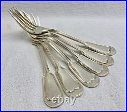 6 Grandes Fourchettes De Table 21 CM Ercuis Modèle Filet Chinon Métal Argenté 6 Grandes Fourchettes De Table 21 CM Ercuis Modèle Filet Chinon Métal Argenté