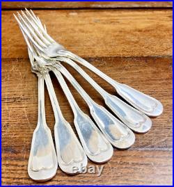 6 Grandes Fourchettes De Table 21 CM Ercuis Modèle Filet Chinon Métal Argenté 6 Grandes Fourchettes De Table 21 CM Ercuis Modèle Filet Chinon Métal Argenté