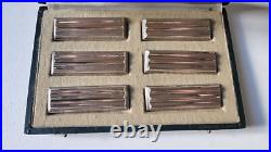 6 Porte Couteaux En Metal Argente Christofle Modèle Ondulation par Luc Lanel