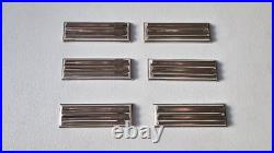 6 Porte Couteaux En Metal Argente Christofle Modèle Ondulation par Luc Lanel