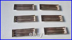 6 Porte Couteaux En Metal Argente Christofle Modèle Ondulation par Luc Lanel