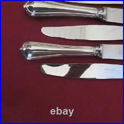 6 couteau à entremet en métal argenté christofle modèle spatours L 19,5 cm