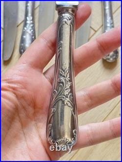 6 couteaux CHRISTOFLE Modèle Marly Métal argenté 24,5cm