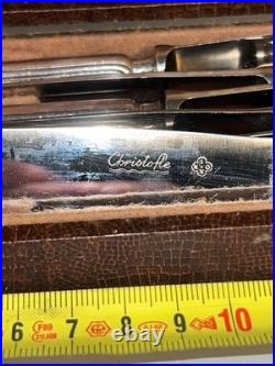 6 couteaux CHRISTOFLE modèle FILET CHINON métal argenté couvert 20 cm