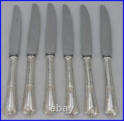 6 couteaux de table modèle Sans Gêne/Empire, métal argenté, excellent état