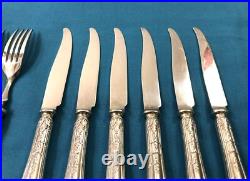 6 couverts à fruits CHRISTOFLE modèle RUBANS CLOCHETTES métal argenté Couteaux