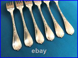 6 couverts à poisson CHRISTOFLE modèle RUBANS CLOCHETTES métal argenté Couteaux