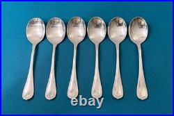 6 cuillères a glace CHRISTOFLE modèle RUBANS CROISES métal argenté pelle 12,5 cm