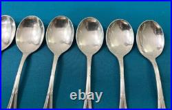 6 cuillères a glace CHRISTOFLE modèle RUBANS CROISES métal argenté pelle 12,5 cm