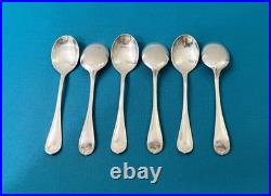 6 cuillères a glace CHRISTOFLE modèle RUBANS CROISES métal argenté pelle 12,5 cm