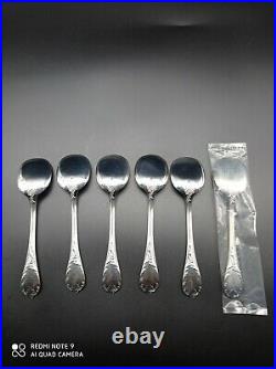 6 cuillères à glace Christofle métal argenté, modèle MARLY, 13 cm, blisters