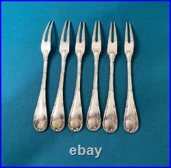 6 fourchettes a escargots CHRISTOFLE modèle RUBANS CROISÉS metal argenté 15,5 cm