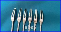 6 fourchettes a escargots CHRISTOFLE modèle RUBANS CROISÉS metal argenté 15,5 cm