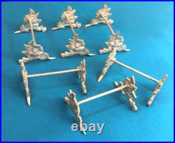 6 portes couteaux CHRISTOFLE modèle CHRYSANTHEMES métal argenté Couvert Table