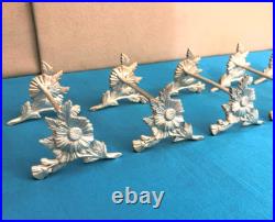 6 portes couteaux CHRISTOFLE modèle CHRYSANTHEMES métal argenté Couvert Table