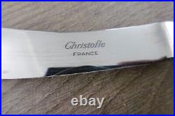 6 tartineurs couteaux à beurre en métal argenté Christofle modèle perles