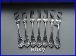 7 fourchettes métal argenté Christofle Modèle Marly 20,5 cm