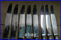 8 couteaux de table CHRISTOFLE modèle MARLY métal argenté 20,5cm