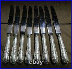 8 couteaux de table CHRISTOFLE modèle MARLY métal argenté 20,5cm