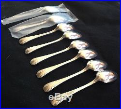 8 cuillères à moka Christofle modèle Boréal en métal argenté