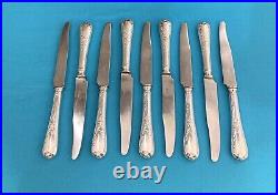 9 grands couteaux CHRISTOFLE modèle MARLY métal argenté couvert ménagère 25,5cm