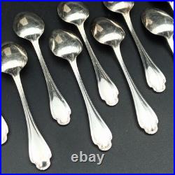 ALFENIDE 12 CUILLÈRES À MOKA EN MÉTAL ARGENTÉ Modèle POMPADOUR Christofle ALFENIDE 12 CUILLÈRES À MOKA EN MÉTAL ARGENTÉ Modèle POMPADOUR Christofle
