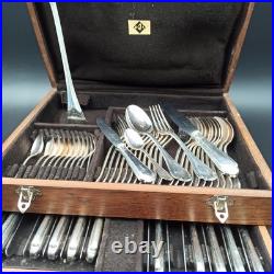ALFENIDE- MÉNAGÈRE EN MÉTAL ARGENTÉ Modèle POMPADOUR Christofle 61 Pièces ALFENIDE- MÉNAGÈRE EN MÉTAL ARGENTÉ Modèle POMPADOUR Christofle 61 Pièces