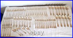 ANCIENNE Ménagère de 71 Pièces Métal Argente Modèle Filet Cuillères Fourchettes