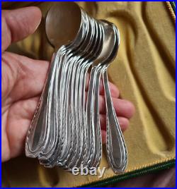 ARGIT Coffret 12 cuillères à glace métal argenté modèle vintage style art déco