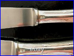 Alfenide Christofle Lot de 12 couteaux de table métal argenté, modèle Turgot