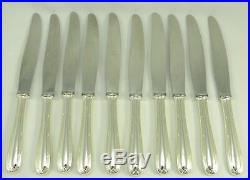Alfénide/Christofle modèle Turgot/Rubans, 10 couteaux de table, métal argenté