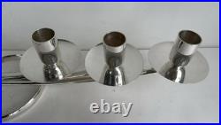 Ancien bougeoir 6 feux métal argenté orfèvrerie Saint Hilaire Ercuis modèle Olea