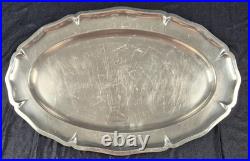 Ancien plat Christofle ovale Modèle CHINON en métal argenté