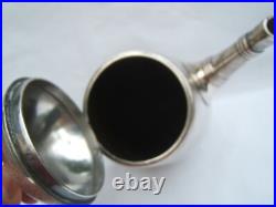 Ancienne cafetière Christofle modèle bambou en métal argenté monogramme BM