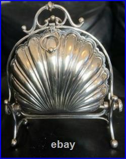 Ancienne cave à biscuits anglaise Mappin & Webb métal argenté modèle